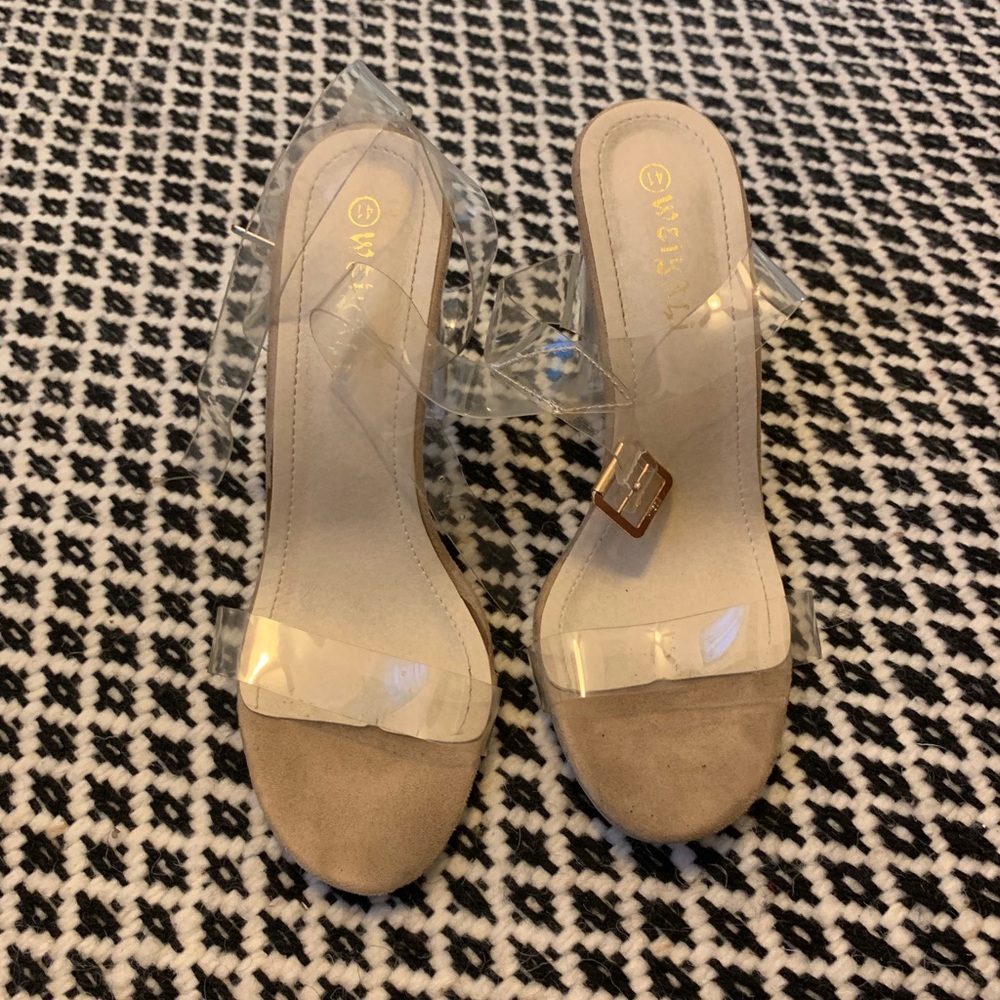 Clear heels